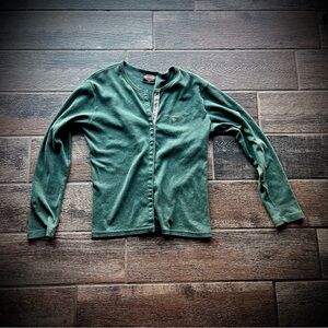 Harley Davidson muted green snap Up Cardigan sweater Andy’s Grand Forks ND L